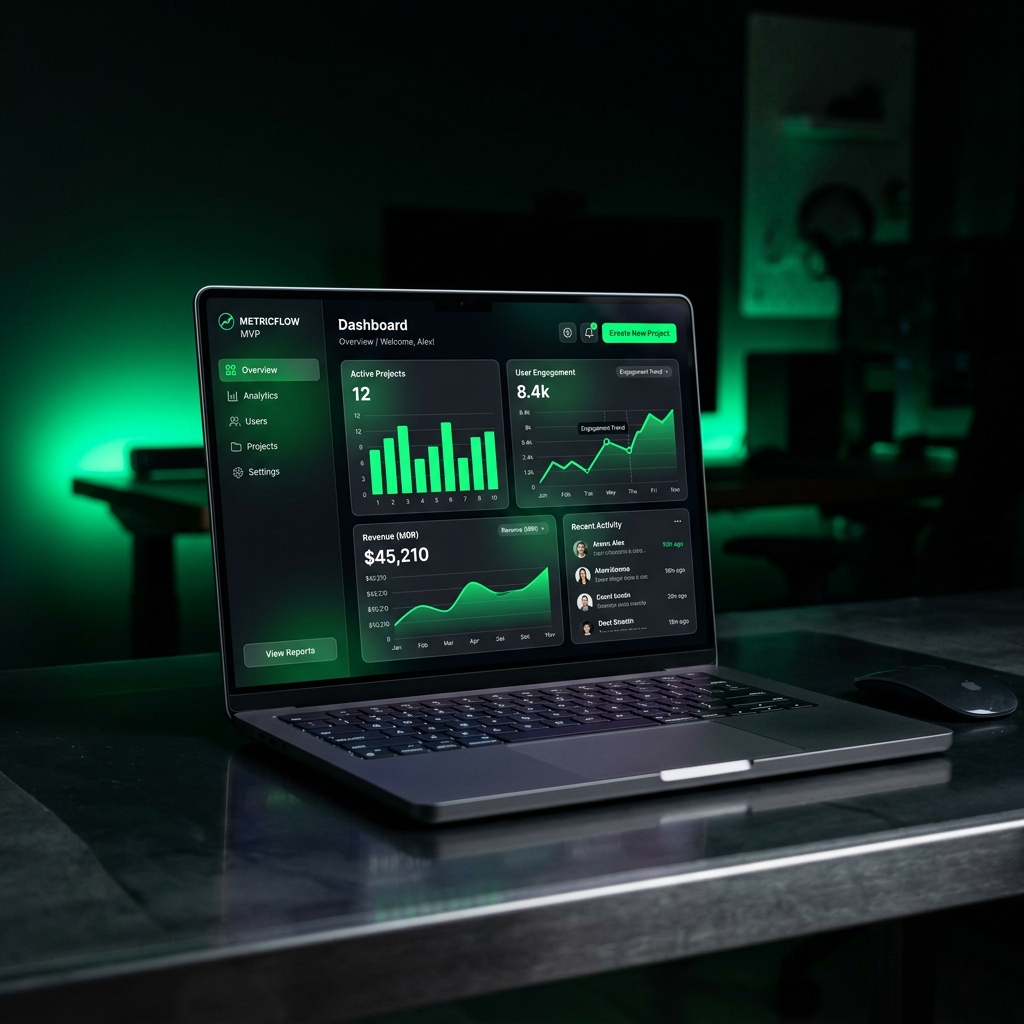 Dashboard MVP moderno desarrollado por Lanzalab